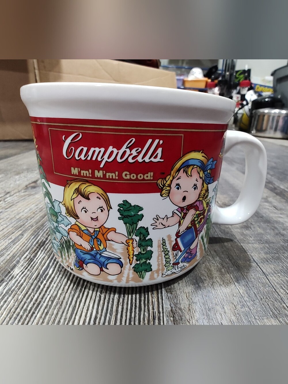 1993 Campbell's Soup Mug Cup - Campbell's Kids In The Garden, M'm! M'm! Good! - Picture 3 of 8